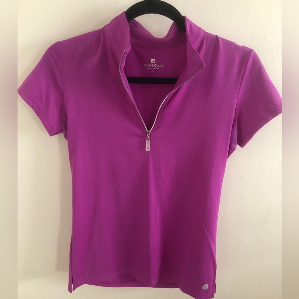 Golf and Tennis polo by Bette & Court, Brand new with tags, fuchsia, size XS